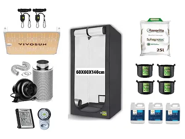 KIT GROW PRO 60 com ESTUFA ECOPRO